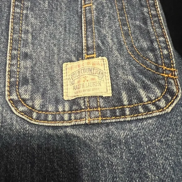 Vtg Ralph Lauren Country Denim Jacket Workwear Chore Coat Med Blue Distressed - Picture 6 of 14